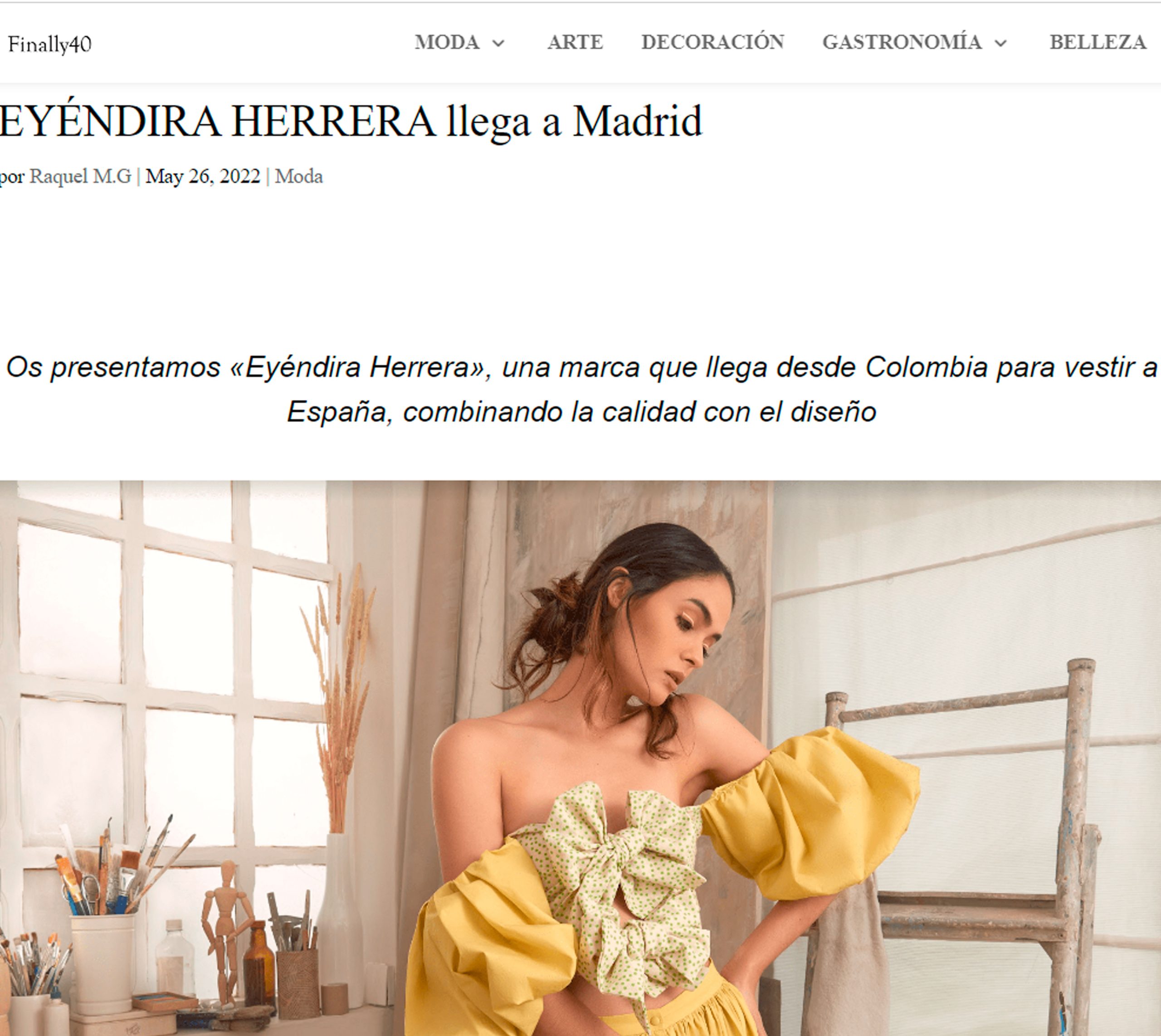 Finally 40: "EYÉNDIRA HERRERA llega a Madrid"
